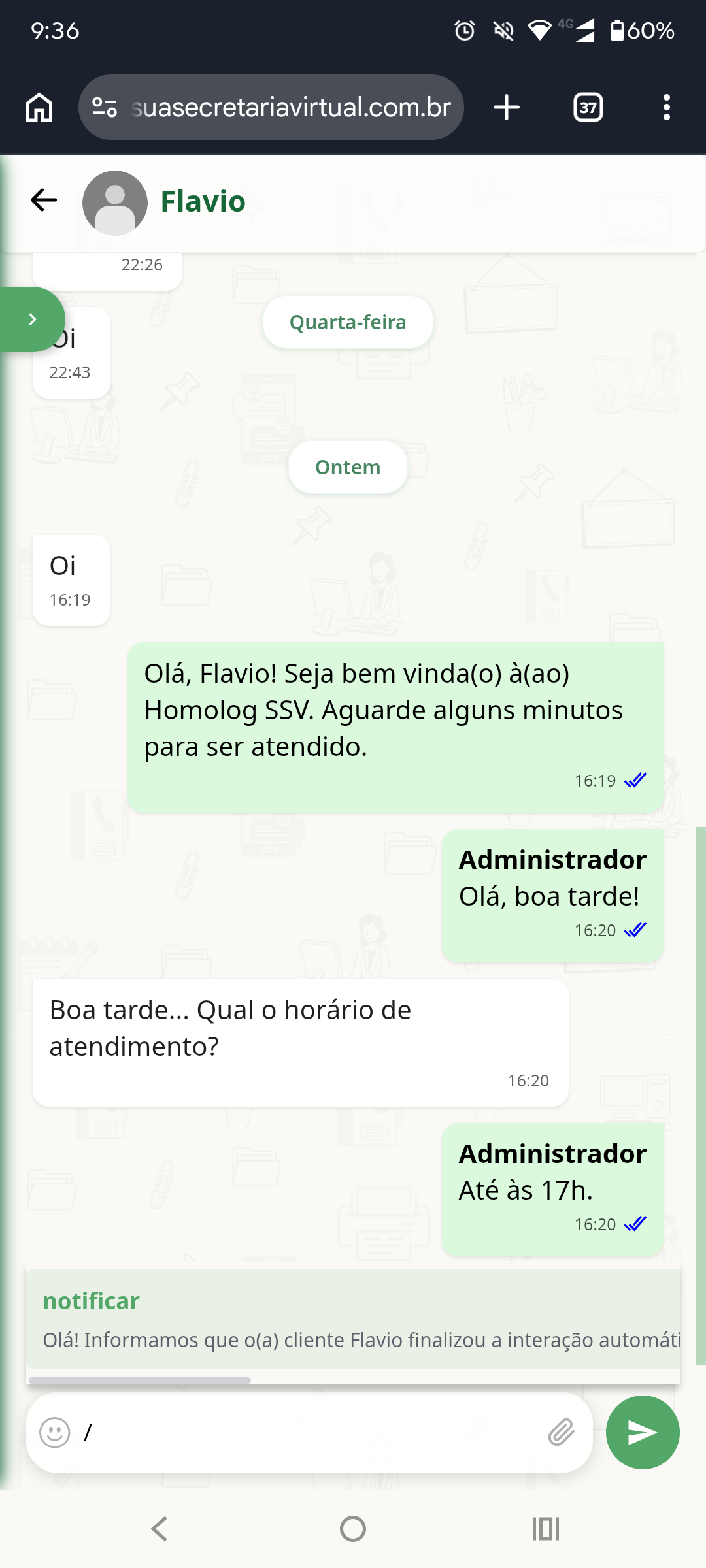 SSV — versão mobile